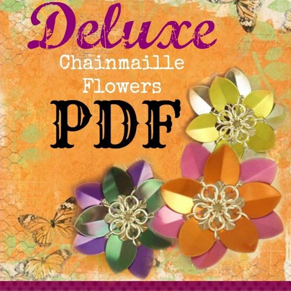 Chainmaille Flowers pdf Tutorial - Fun Intermediate Scale Weave