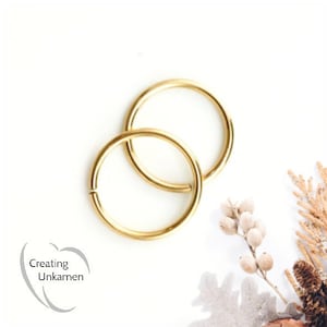 Simple Hoop Earring - 14kt Gold Filled, 14kt Rose Gold Filled, Sterling Silver, 14kt Solid Gold - 20 gauge 10mm OD Sleeper Earring