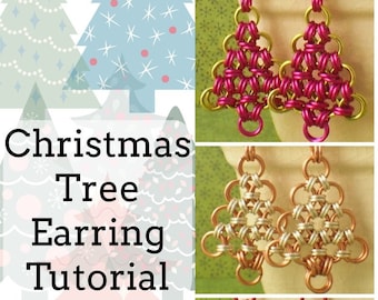 Chainmaille Tutorial  - Christmas Tree Earrings - Simple Enough for a Beginner - Fun for Everyone