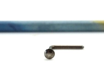 Colorline Basic Steel Spike Nose Stud Ring Black