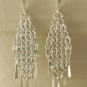 European 4 in 1 Diamonds and Fringe Chainmaille Earring Tutorial PDF image 5