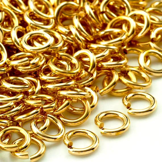 100 Gold Plated Jump Rings - 16, 18, 20, 22 Gauge - Best Commercially –  Creating Unkamen