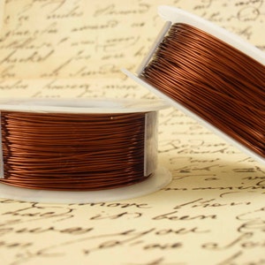 Brown Artistic Wire - Permanently Colored - 16, 18, 20, 22, 24, 26 gauge – 100% Guarantee