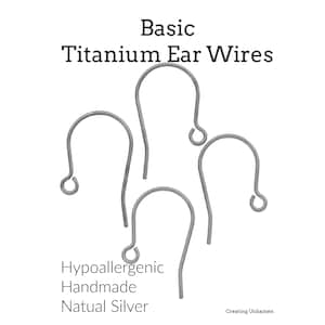 5 pares de hastes de titânio básicas para orelha, hipoalergênicas.