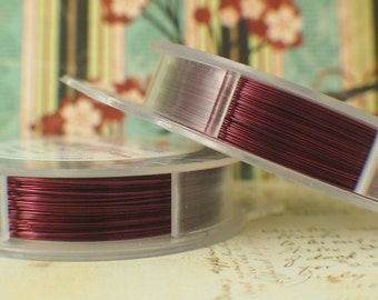 Magenta Artistic Wire - Permanently Colored - You Pick Gauge 18, 20, 22, 24, 26 gauge – 100% Guarantee