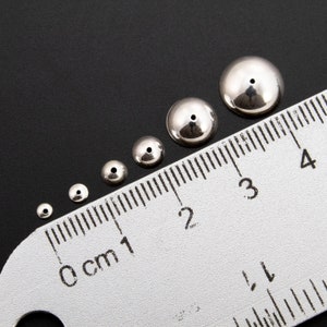 Round Sterling Silver Bead Caps 2.5mm, 3mm, 4mm, 5mm, 8mm, 10mm in Shiny, Antique Silver or Black Silver Finish image 4