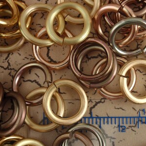 100 Metallic and More Aluminum Jump Rings 14 gauge 10mm OD Economical image 3