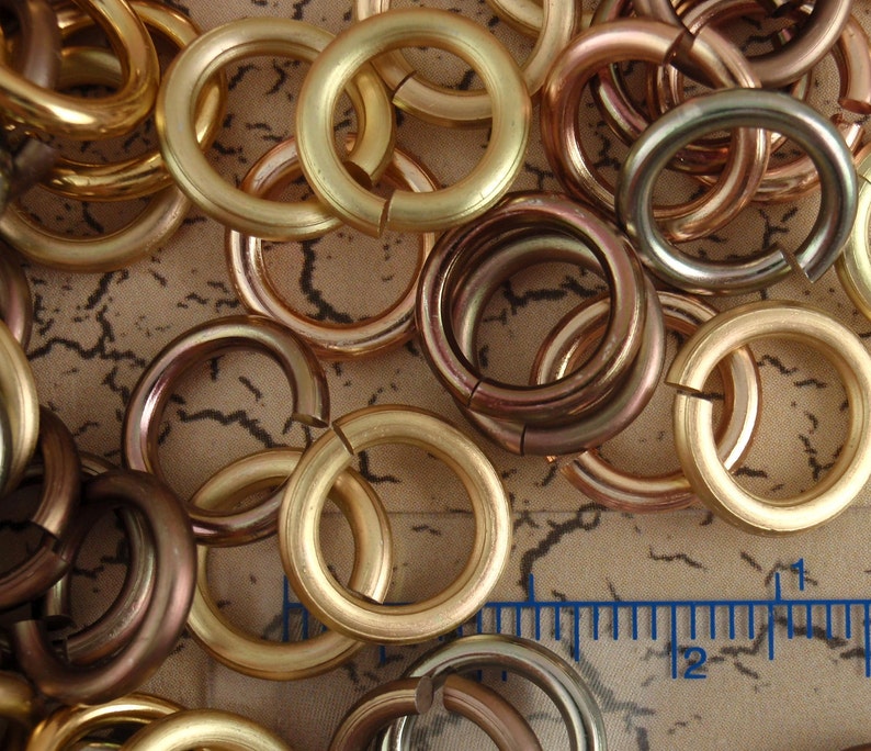 100 Metallic and More Aluminum Jump Rings 14 gauge 10mm OD Economical image 3