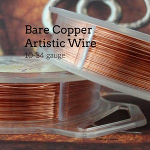 Bare Copper Artistic Wire  10, 12, 14, 16, 18, 20, 22, 24, 26, 28, 30, 32, 34 gauge 100% Guarantee
