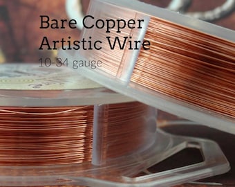 Bare Copper Artistic Wire  10, 12, 14, 16, 18, 20, 22, 24, 26, 28, 30, 32, 34 gauge 100% Guarantee