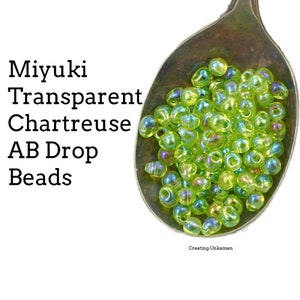 Miyuki DP-258 Transparent Chartreuse AB Drop Beads - 100% Guarantee