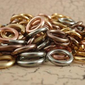 100 Metallic and More Aluminum Jump Rings 14 gauge 10mm OD Economical image 1