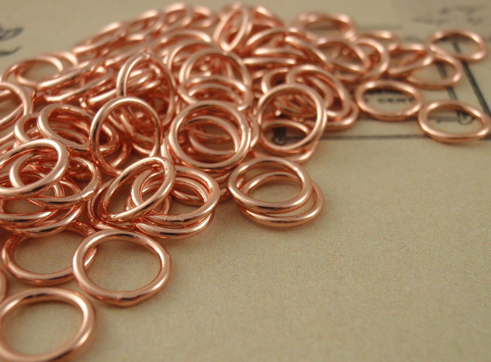 100 Soldered Closed Copper Jump Rings 18 or 20 Gauge in Your Etsy
