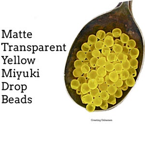 Miyuki DP-136F Matowe Przezroczyste Żółte Koraliki Nasiona Kropli - 100% Gwarancja