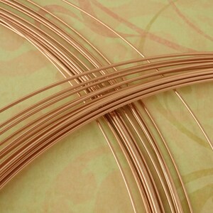 14kt Rose Gold Filled Wire Half Hard 1/4 Troy ounce You Pick the Gauge 16, 18, 20, 22, 24, 26 image 1