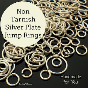 Hängringar 100% silverpläterade, mattfria, handgjorda - Välj storlek 14, 16, 18, 20, 22, 24 i diameter