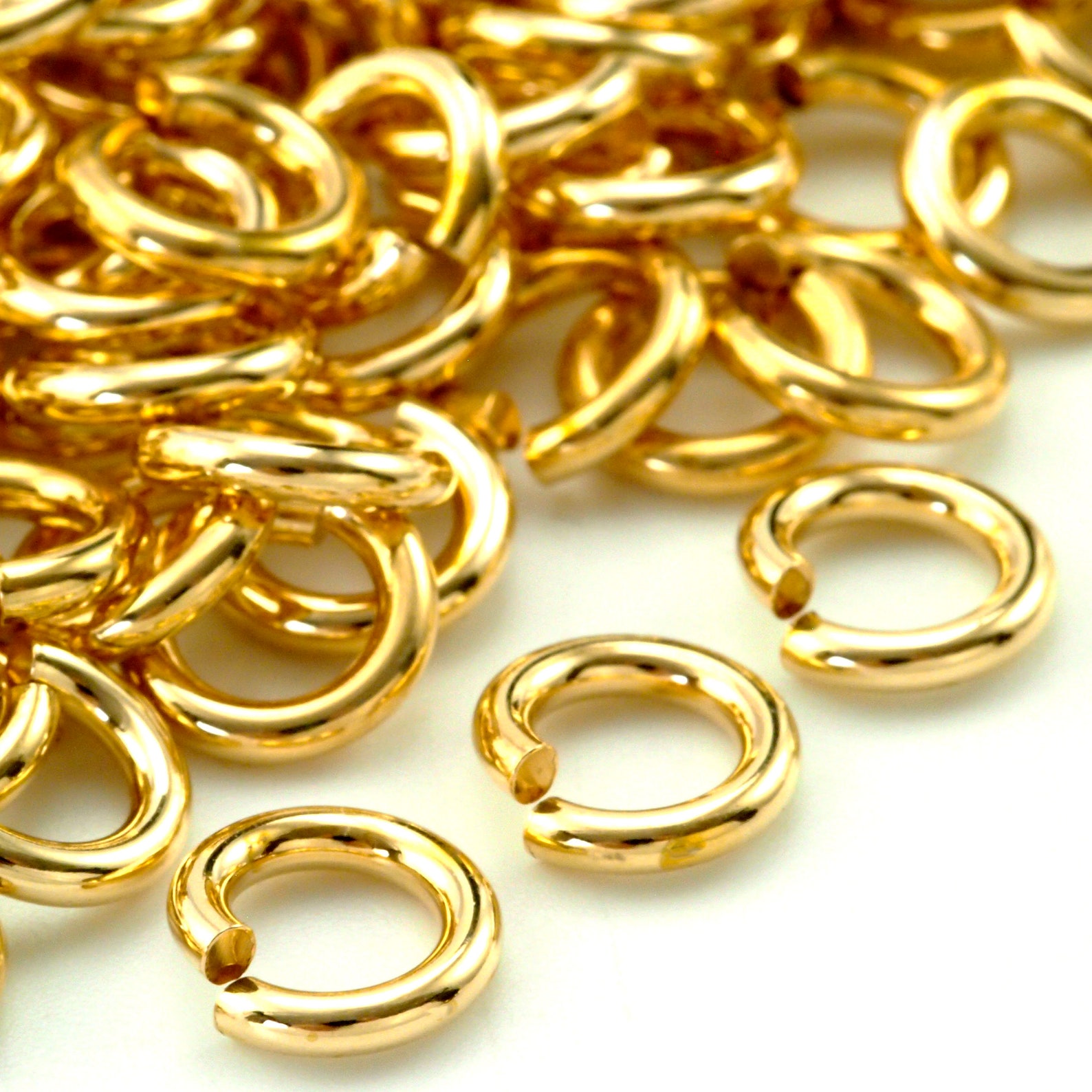 100 Jewelers Brass Jump Rings 14 16 18 20 22 Gauge Etsy