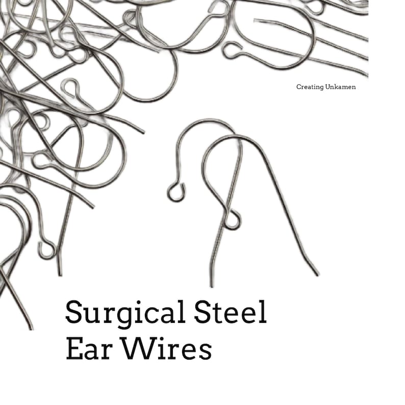 Surgical Steel Ear Wires 10 Pairs with Outside Loop Made in the USA image 1