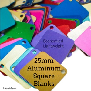 Stampaggio Blanks 25 Economico Alluminio Quadrato 25 mm - Leggero - 100% Garanzia