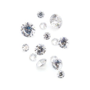 Cubic Zirconia - Loose Round Faceted CZ Stones - Great Alternative for Diamonds in 1mm, 2mm, 3mm, 4mm, 5mm, 6mm, 7mm, 8mm, 9mm, 10mm, 12mm image 3