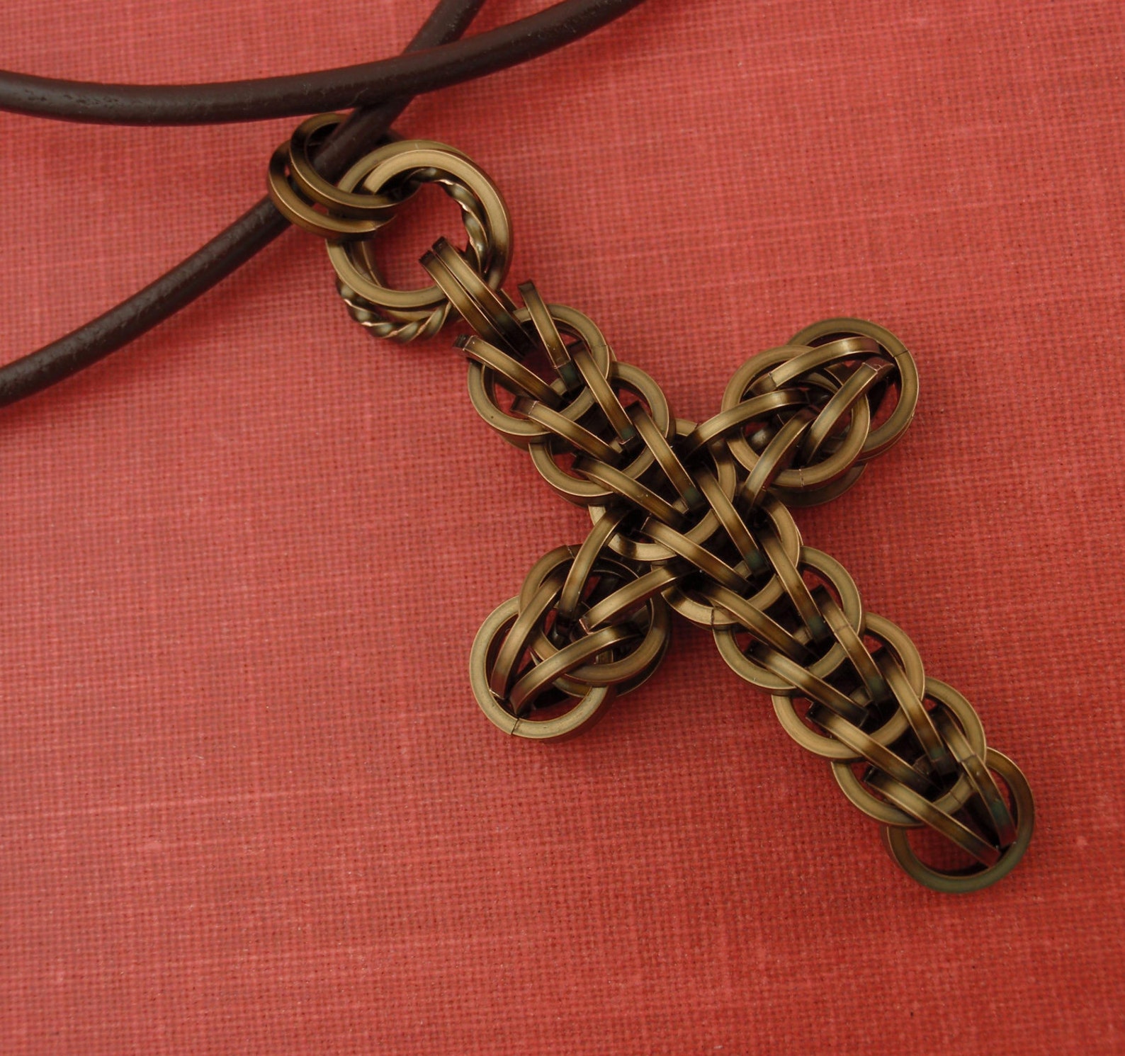 Square Chainmaille Cross Pendant Kit Full Persian Etsy