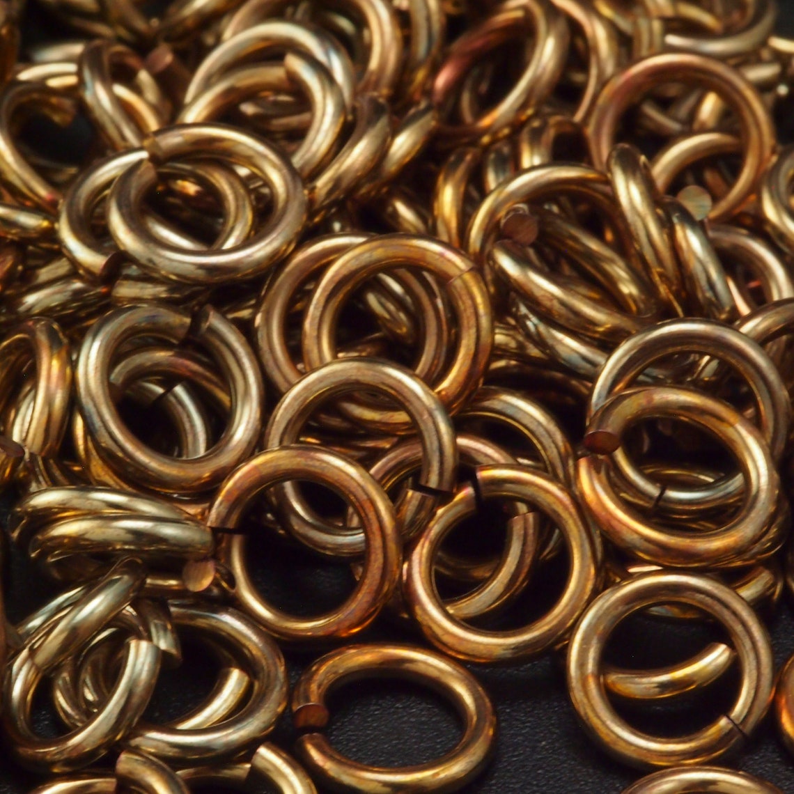 100 Oxidized Antique Bronze Jump Rings Handmade in Your Etsy
