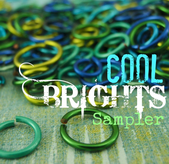 100 COOL Brights Colored Jump Ring Sample Package You Etsy