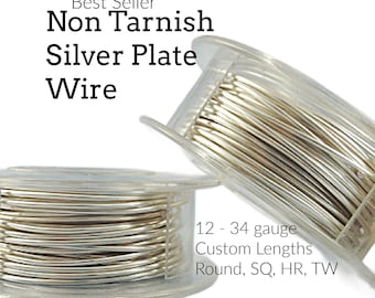Non Tarnish Silver Plated Wire - Large Coil - You Pick Gauge 12