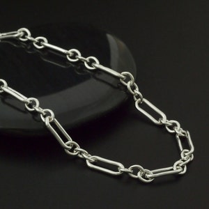 Sterling Silver Long Short Chain - 4.2mm - By the Foot or Finished in Custom Lengths - Made in the USA