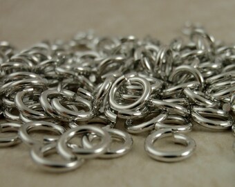 100 Silver Aluminum Jump Rings - Handmade For You in 12, 14, 16, 18, 20, 22 gauge - Top Shelf