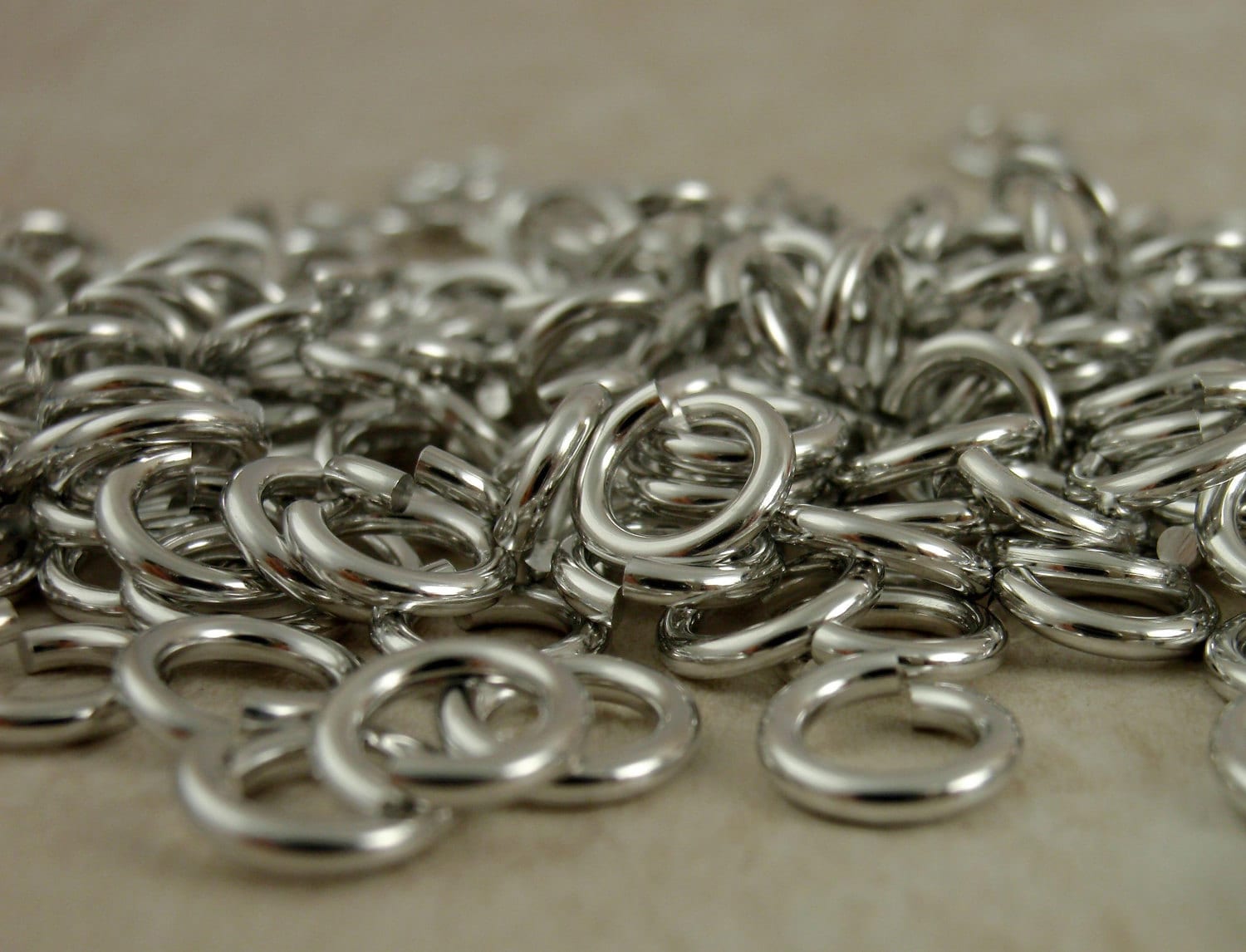 100 Matte Finish Stainless Steel Jump Rings - 18, 20 or 22 Gauge - Nickel  Free