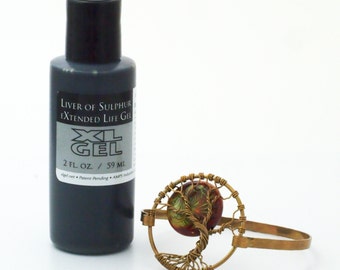 Best Patina Gel - Oxidize Brass, Bronze, Copper, Sterling Silver - Liver of Sulfur -  Free Jump Ring Sample Included - 100% Guarantee