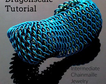 Tutorial Dragonscale Bracelet Intermediate Chainmaille Jewelry Instructions