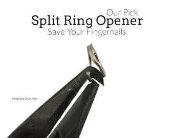 Xuron Split Ring Opener Plier - Our Pick if You Have to Open a Bunch - Save Your Fingernails - Made in the USA- Split Ring Sample Included