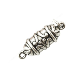 Sterling Silver Magnetic Scroll Clasp 21mm X 8mm image 10