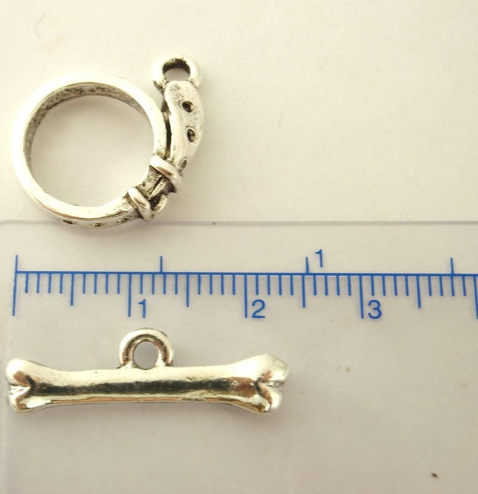 1 Toggle Clasp Dog Collar and Bone 18mm X 16mm in Antique Etsy