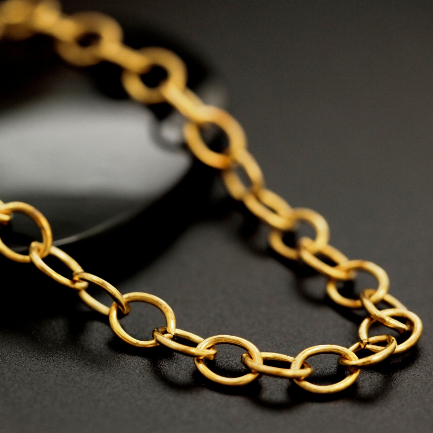 Solid Brass 6.3mm Links Oval Cable Chain by the Foot or Etsy