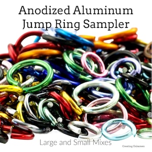 Jump Rings Anodized Aluminum Sampler