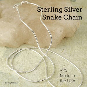 Sterling Silver Snake Chain 1mm - By the Foot or Finished