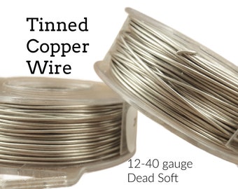 Wire Tinned Copper - You Pick the Gauge 12, 14, 16, 18, 20, 22, 24, 26, 28, 30, 32, 36, 40