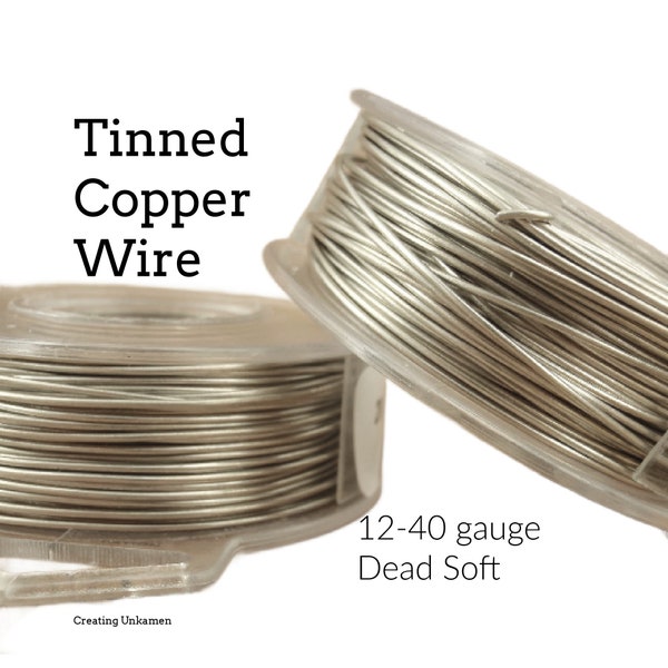 Wire Tinned Copper - You Pick the Gauge 12, 14, 16, 18, 20, 22, 24, 26, 28, 30, 32, 36, 40