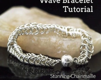 Tutorial Wave Chainmaille Bracelet - Intermediate Jewelry Making