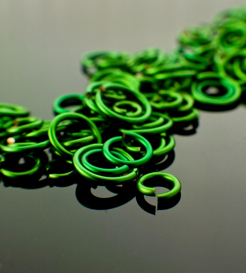 100/% Guarantee 22 or 24 gauge 100 Green Jump Rings Custom Handmade 10 14,16 18 20 12