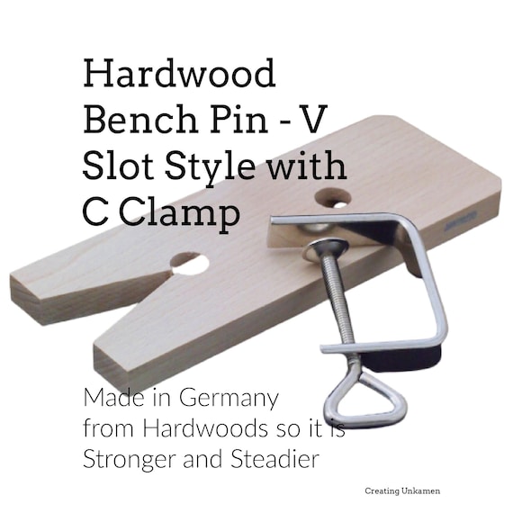Hardwood Bench Pin - V Slot Style with C Clamp - 100% Guarantee