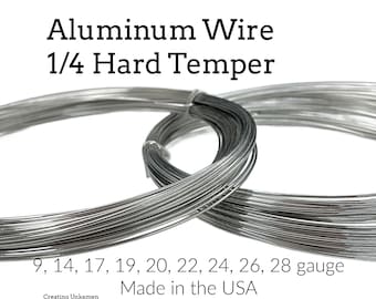 Aluminum Wire - 1/4 Hard 9, 14, 17, 19, 20, 22, 24, 26, 28  gauge - 100% Guarantee - Made in the USA