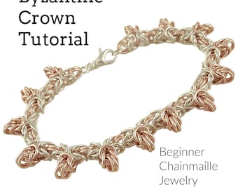 Basic Chainmail Tutorial - Spiky Byzantine Beginners Jewelry Makiing