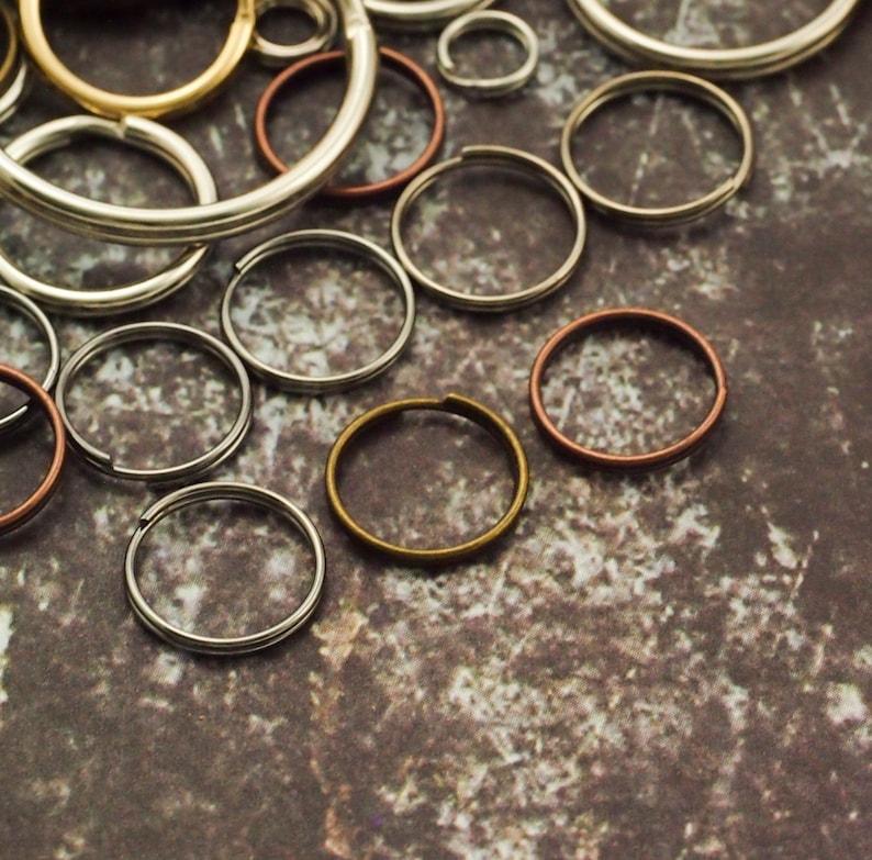 50 Antique Plated Brass Split Rings 12mm OD Antique Etsy