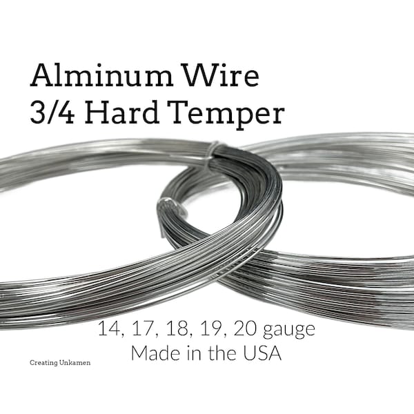 Fil d'aluminium - trempe dure 3/4, calibre 14, 17, 18, 19, 20 - Garantie à 100 %