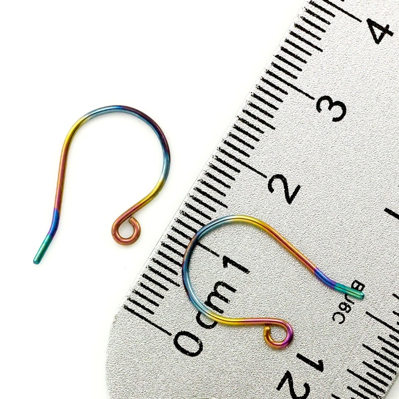 1 3 or 5 Pairs Stylish 20 Gauge Colorful Niobium Ear Wires Etsy