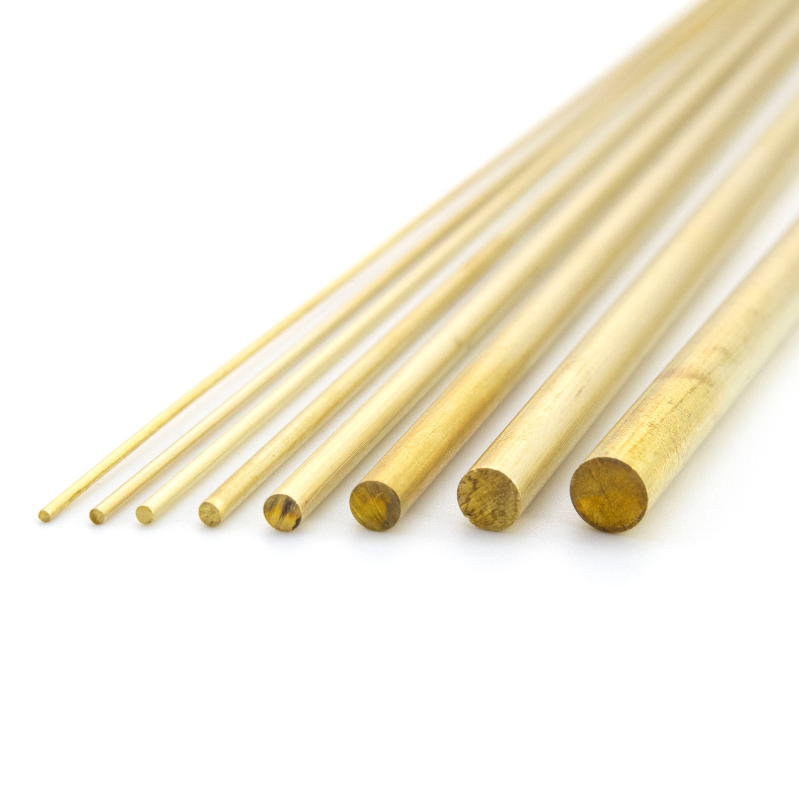 5 Segments of Round Brass Rods Custom Lengths from 1/2 inch Etsy